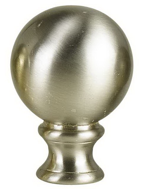 1.38&#34; Metal Cast Ball Finial In Brushed Steel