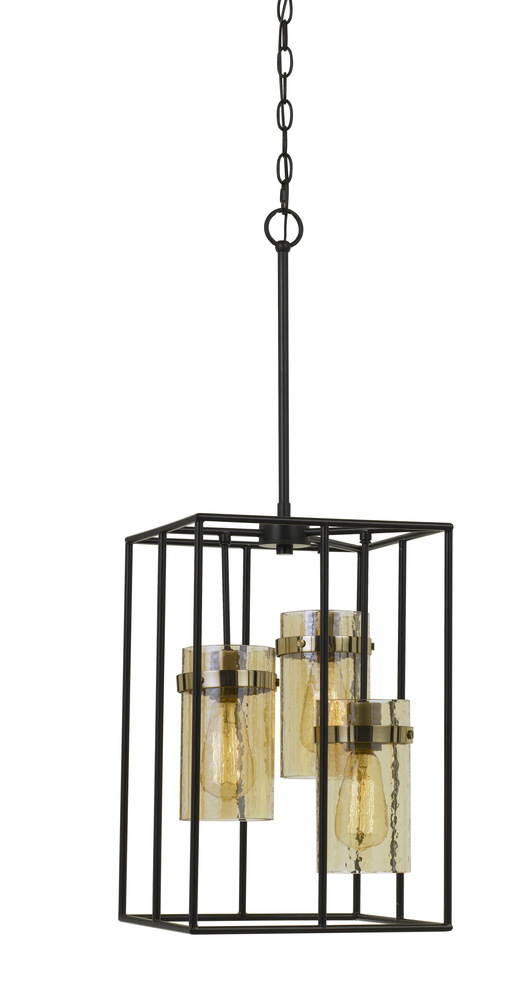 60W X 3 Cremona Glass Pendant Fixture (Edison Bulbs Not included)