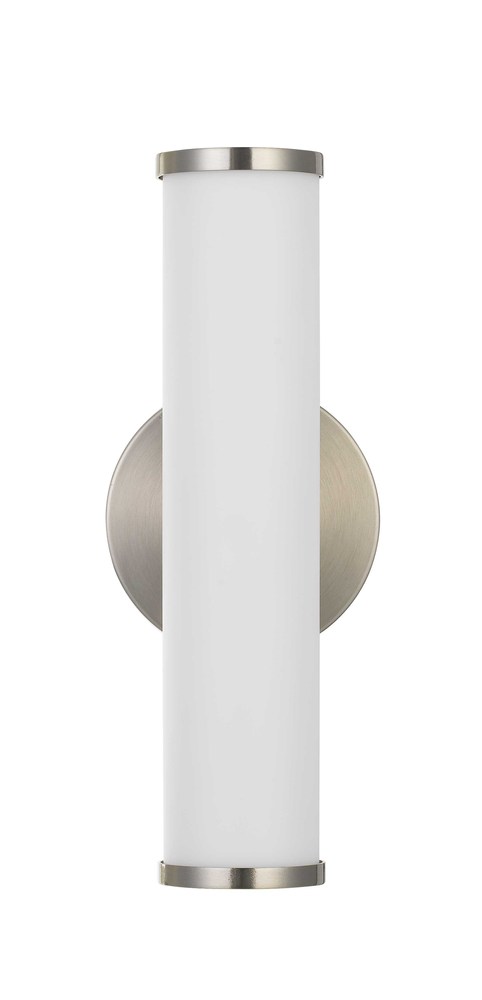 12.75&#34; Height Metal and Acrylic Vanity Light in Brushed Steel