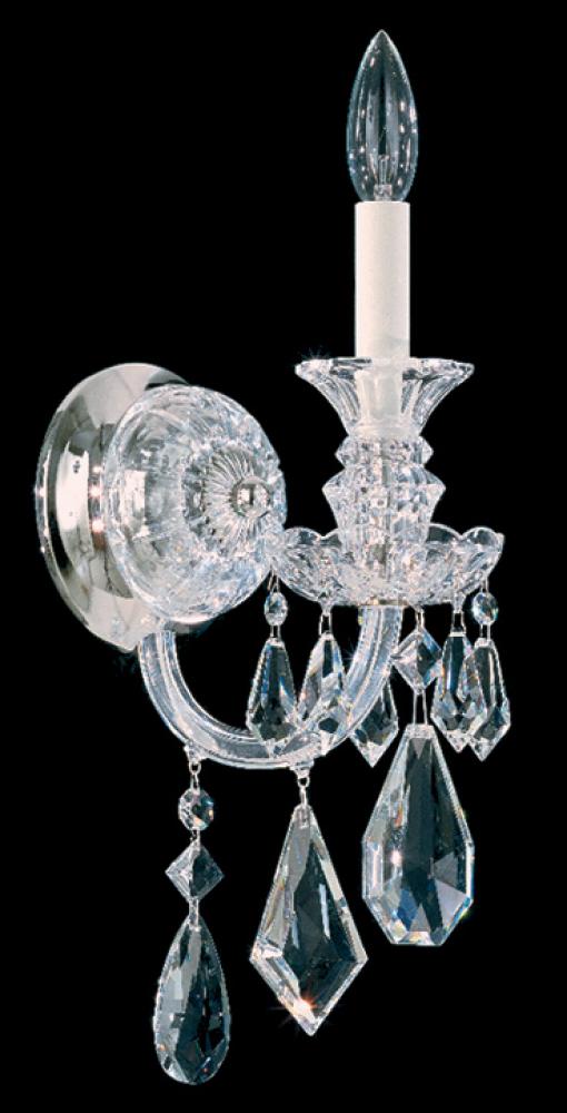 Hamilton Black 1 Light 120V Wall Sconce in Jet Black with Black Heritage Handcut Crystal