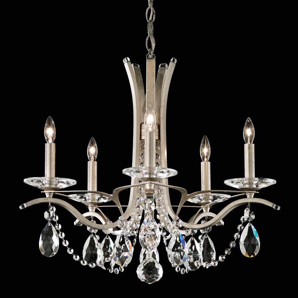 Vesca 5 Light 120V Chandelier in Heirloom Bronze with Clear Heritage Handcut Crystal