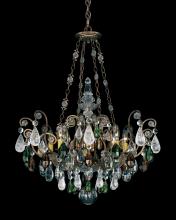 Schonbek 1870 3587-51CL - Renaissance Rock Crystal 8 Light 120V Pendant in Black with Clear Crystal and Rock Crystal