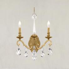  RN3861N-48H - Renaissance Nouveau 2 Light 120V Wall Sconce in Antique Silver with Clear Heritage Handcut Crystal