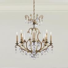 Schonbek 1870 RN3871N-23H - Renaissance Nouveau 8 Light 120V Chandelier in Etruscan Gold with Clear Heritage Handcut Crystal