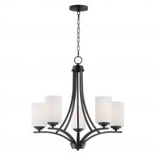  20035SWBK - Deven-Single-Tier Chandelier