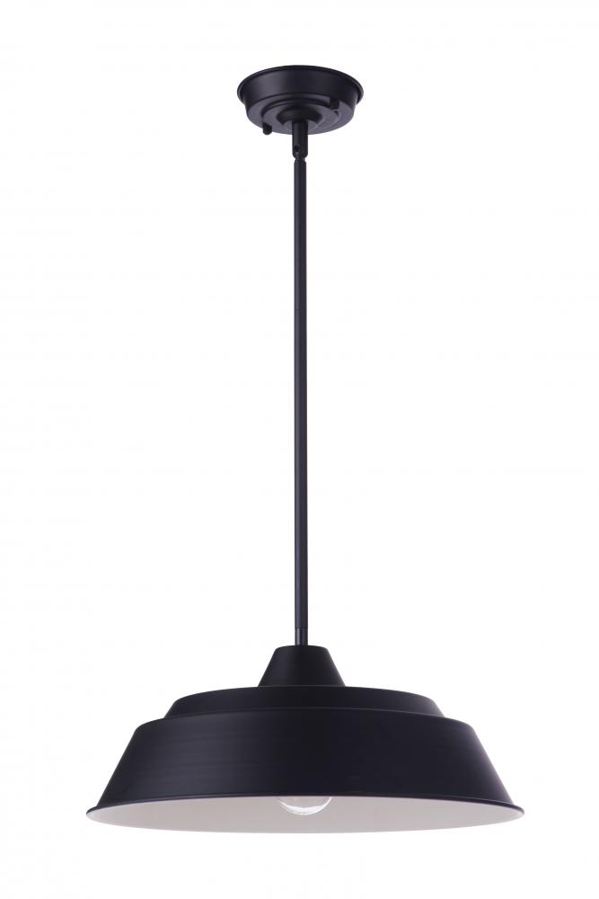 Landmark 1 Light 12&#34; Outdoor Pendant in Midnight