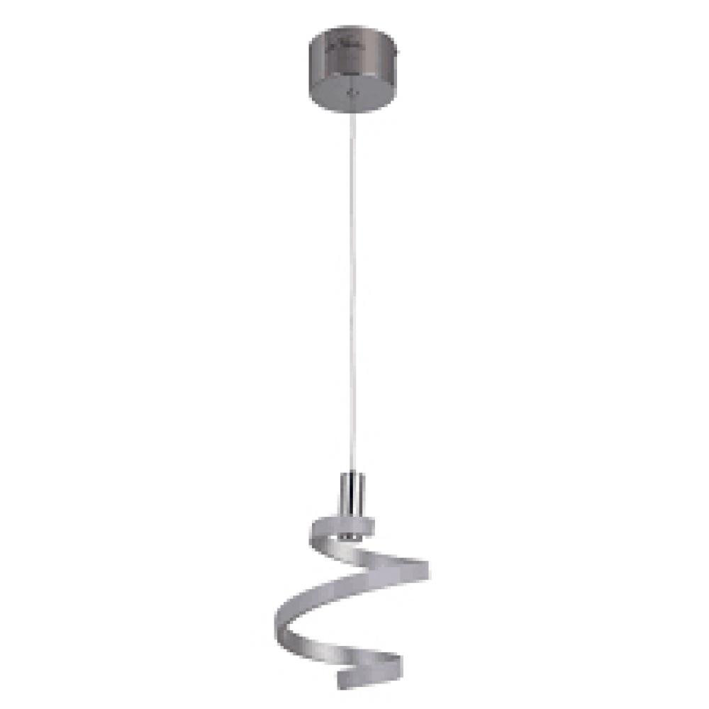 7.5&#34; 1 Light LED Mini Pendant in Matte Silver/Chrome