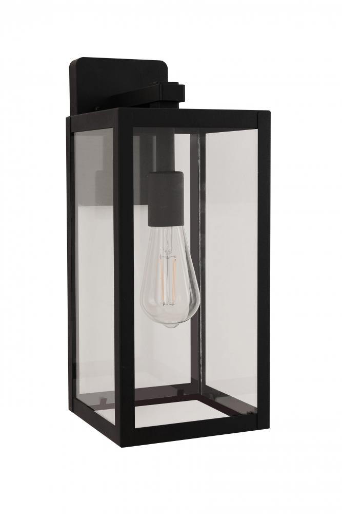 Harris 1 Light 15.63&#34; Outdoor Lantern in Textured Black