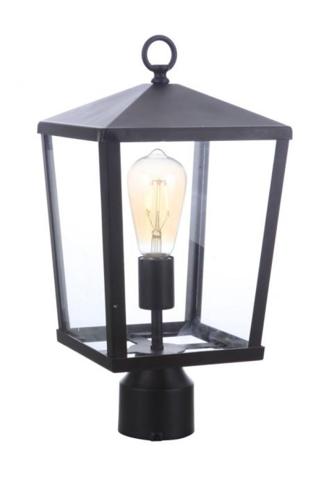 Olsen 1 Light Medium Outdoor Post Lantern in Midnight