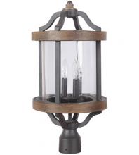 Craftmade Z7925-TBWB - Ashwood 2 Light Outdoor Post Mount in Textured Black/Whiskey Barrel