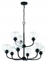 Craftmade 56229-FB - Glenda 9 Light Chandelier in Flat Black