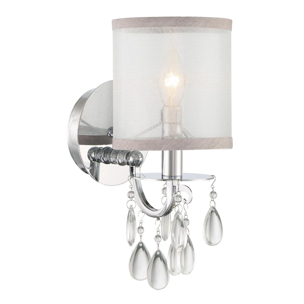 Hampton 1 Light Polished Chrome Sconce