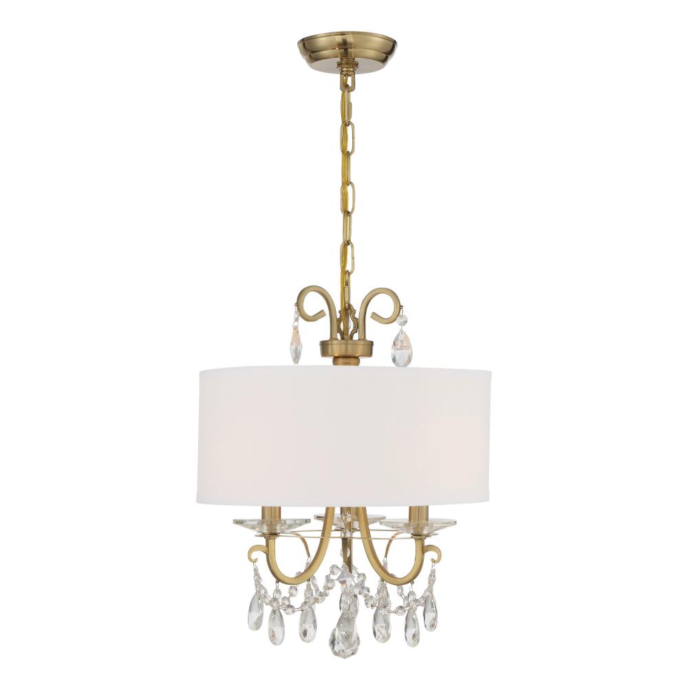 Othello 3 Light Vibrant Gold Mini Chandelier