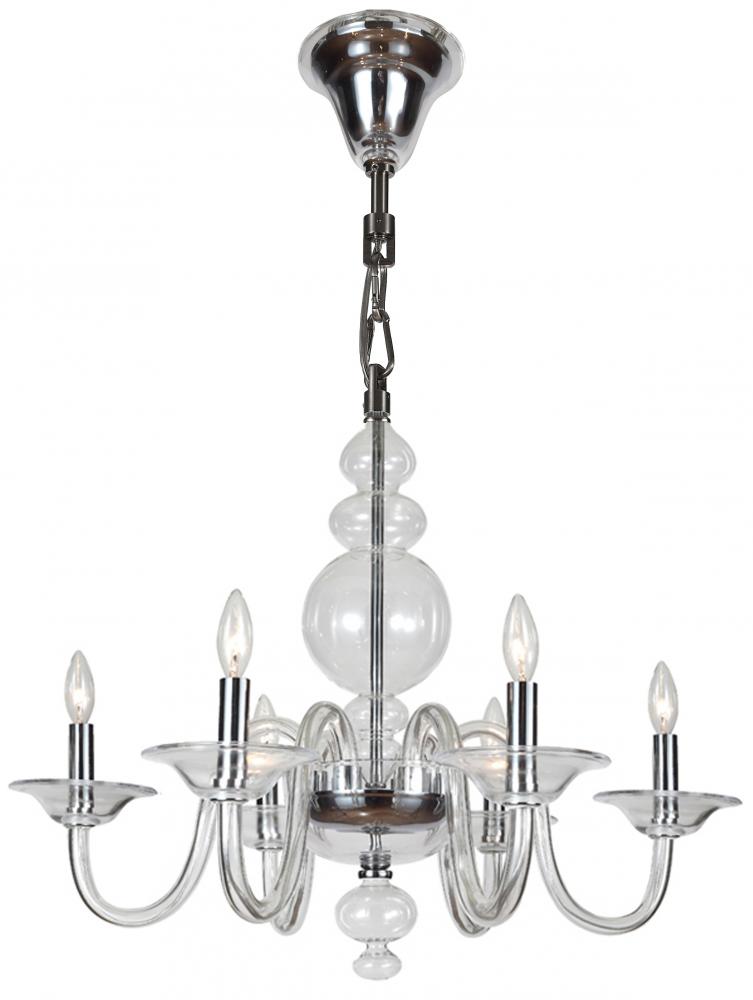 Crystorama Harper 6 Light Glass Chandelier