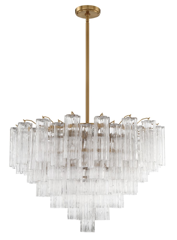 Addis 16 Light Aged Brass Chandelier