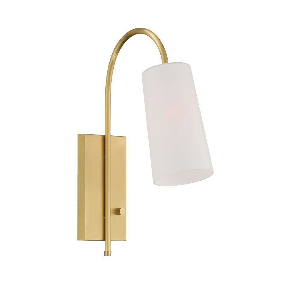 Alexa 1 Light Aged Brass Task Sconce