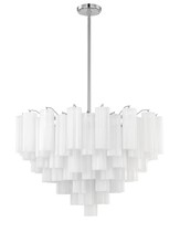 Crystorama ADD-316-CH-WH - Addis 16 Light Polished Chrome Chandelier