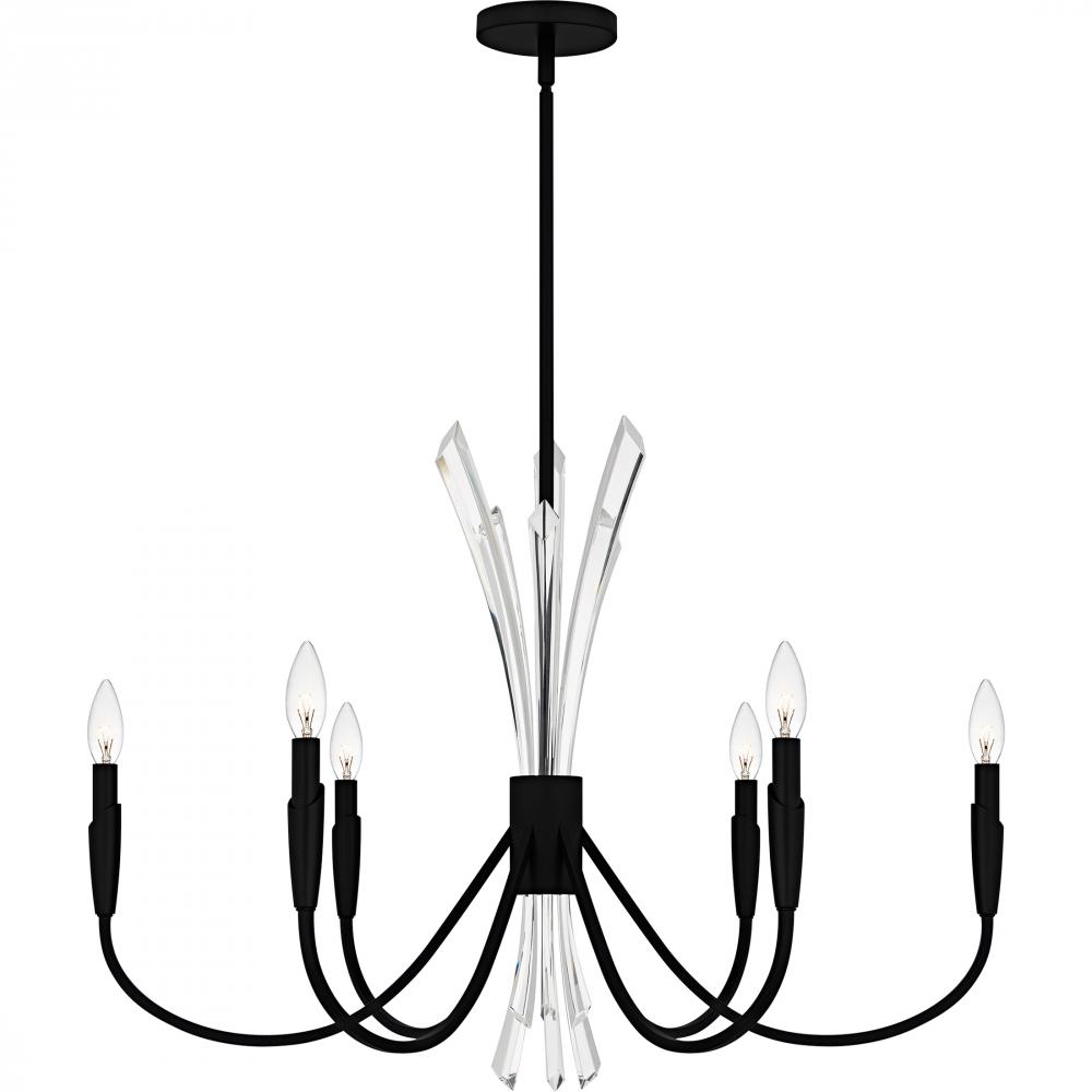 Cecily 6-Light Matte Black Chandelier