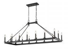 Z-Lite 482-16L-MB - 16 Light Linear Chandelier