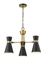 Z-Lite 728-3MB-HBR - 3 Light Chandelier