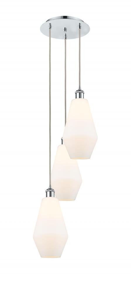 Cindyrella - 3 Light - 14 inch - Polished Chrome - Cord Hung - Multi Pendant