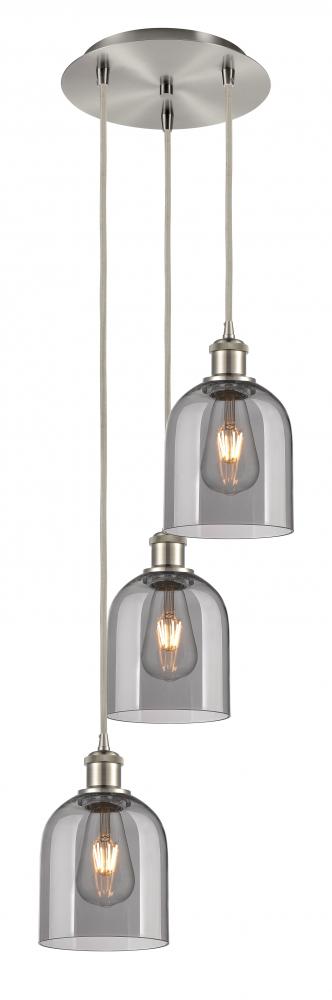 Bella - 3 Light - 12 inch - Brushed Satin Nickel - Cord hung - Multi Pendant