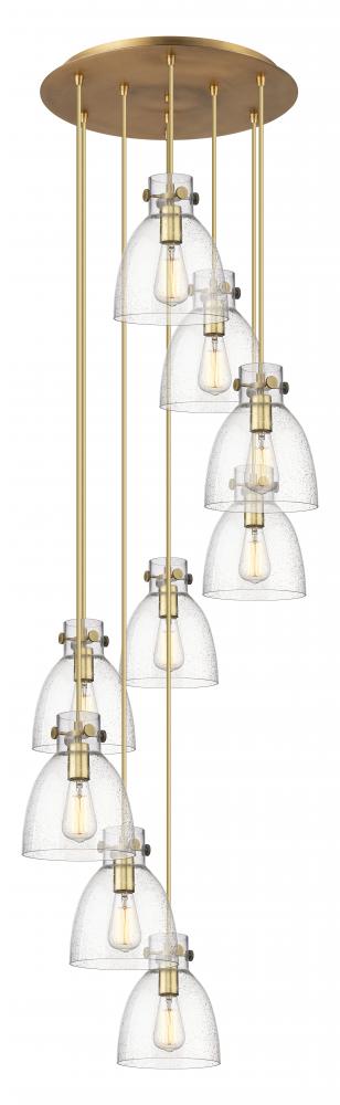 Newton Bell - 9 Light - 22 inch - Brushed Brass - Multi Pendant