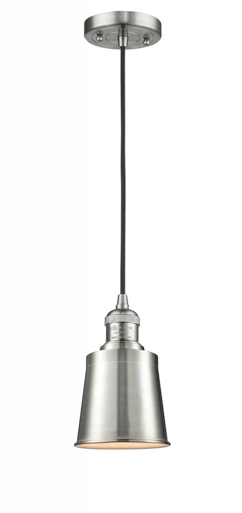 Addison - 1 Light - 5 inch - Brushed Satin Nickel - Cord hung - Mini Pendant