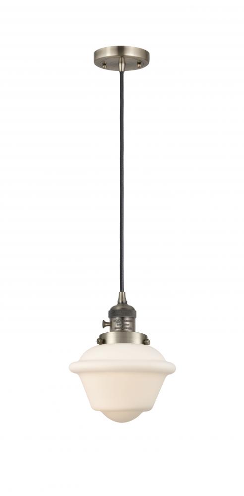 Oxford - 1 Light - 7 inch - Antique Brass - Cord hung - Mini Pendant