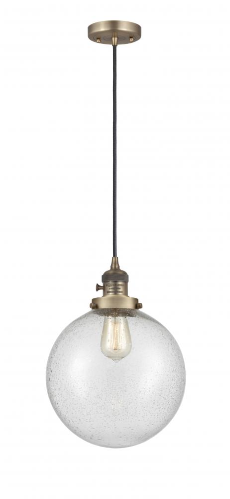 Beacon - 1 Light - 10 inch - Brushed Brass - Cord hung - Mini Pendant