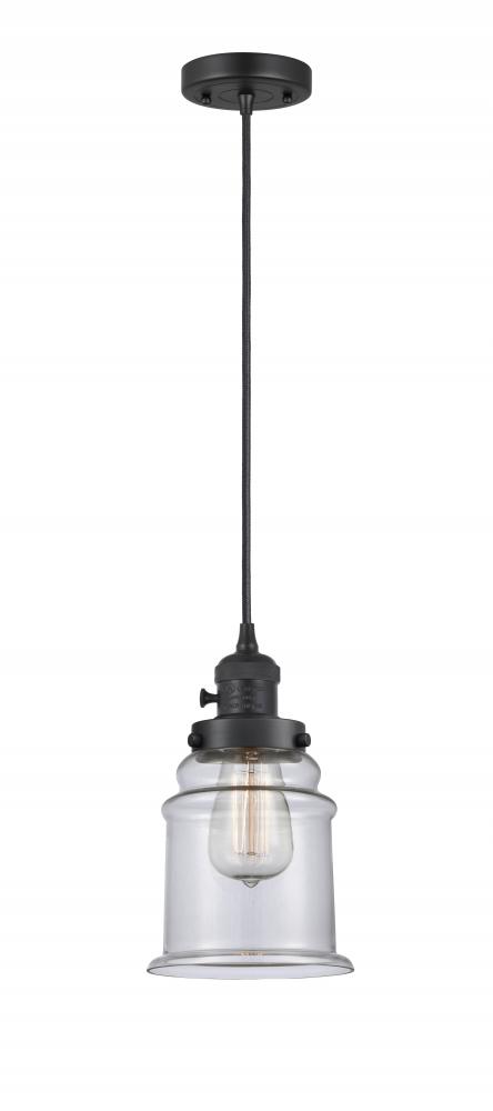 Canton - 1 Light - 6 inch - Matte Black - Cord hung - Mini Pendant