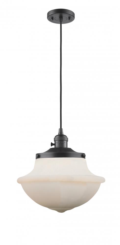 Oxford - 1 Light - 12 inch - Oil Rubbed Bronze - Cord hung - Mini Pendant