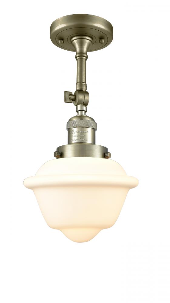 Oxford - 1 Light - 7 inch - Antique Brass - Semi-Flush Mount