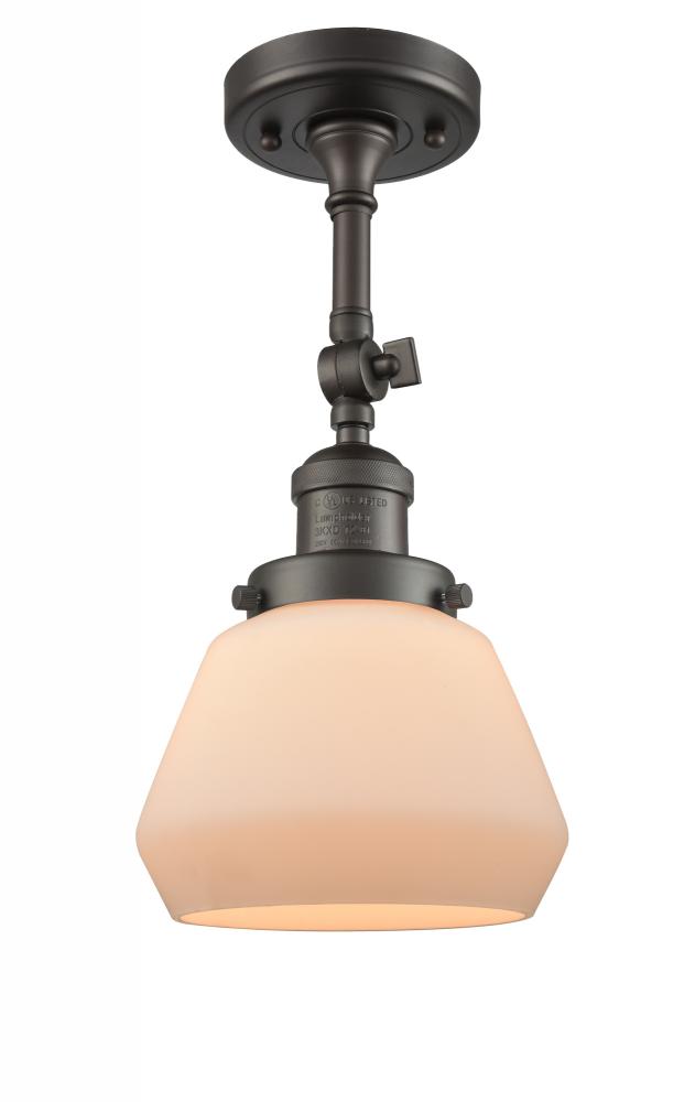 Fulton - 1 Light - 7 inch - Oil Rubbed Bronze - Semi-Flush Mount