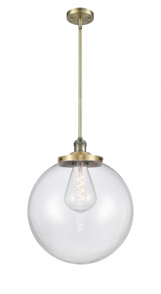 Beacon - 1 Light - 16 inch - Antique Brass - Stem Hung - Pendant