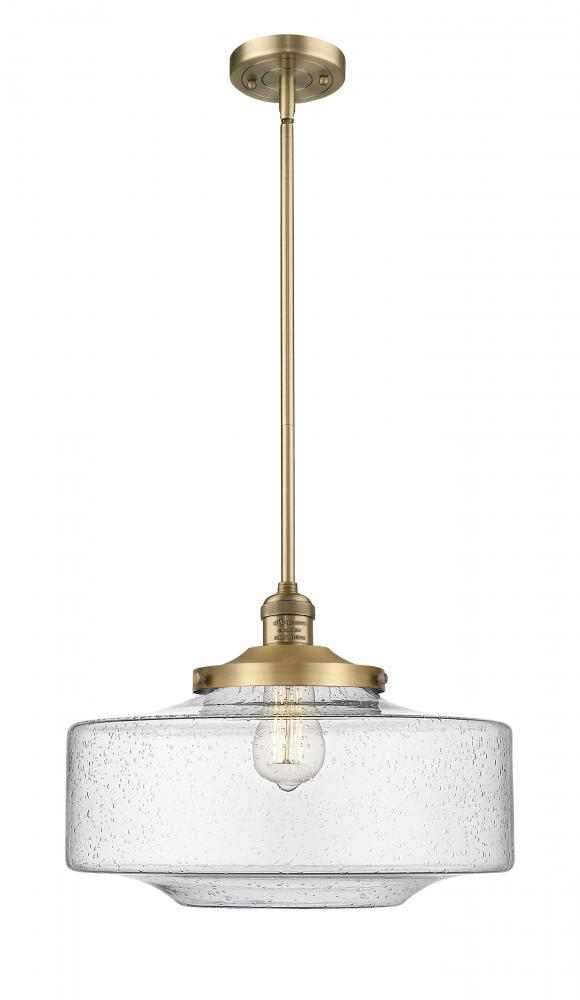 Bridgeton - 1 Light - 12 inch - Brushed Brass - Stem Hung - Mini Pendant