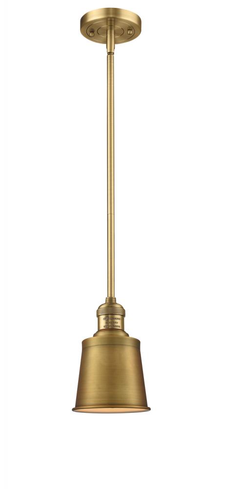 Addison - 1 Light - 5 inch - Brushed Brass - Stem Hung - Mini Pendant