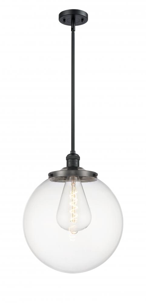 Beacon - 1 Light - 14 inch - Matte Black - Stem Hung - Pendant