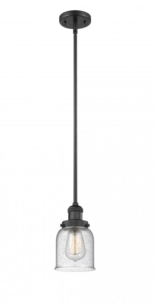 Bell - 1 Light - 5 inch - Matte Black - Stem Hung - Mini Pendant