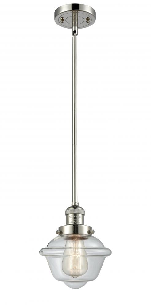 Oxford - 1 Light - 8 inch - Polished Nickel - Stem Hung - Mini Pendant