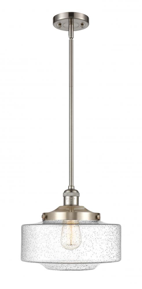 Bridgeton - 1 Light - 12 inch - Brushed Satin Nickel - Stem Hung - Mini Pendant