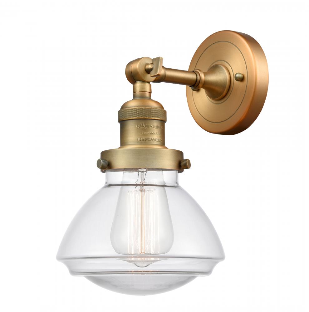 Olean - 1 Light - 7 inch - Brushed Brass - Sconce