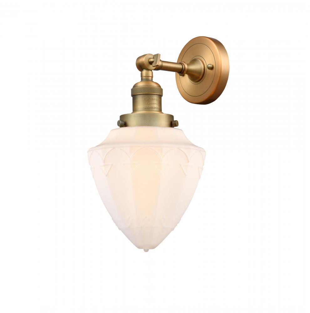 Bullet - 1 Light - 7 inch - Brushed Brass - Sconce