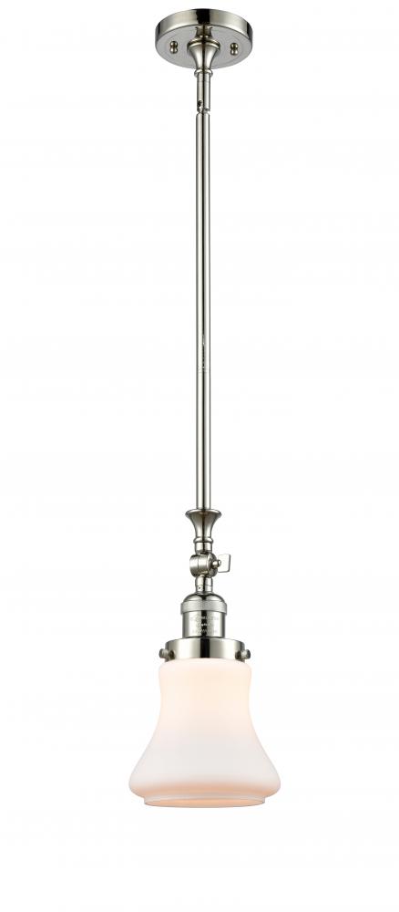 Bellmont - 1 Light - 6 inch - Polished Nickel - Stem Hung - Adjustable Mini Pendant