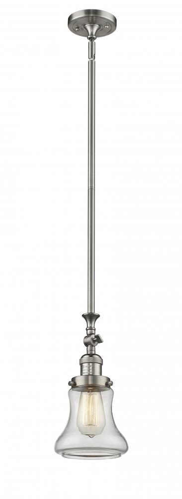 Bellmont - 1 Light - 6 inch - Brushed Satin Nickel - Stem Hung - Mini Pendant