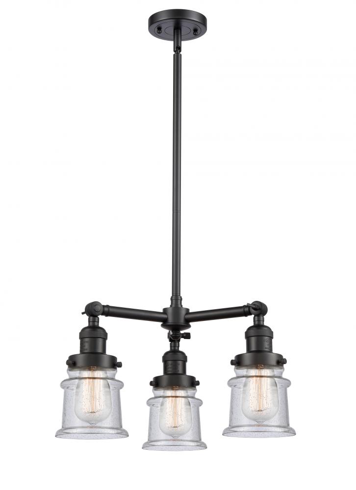 Canton - 3 Light - 18 inch - Matte Black - Stem Hung - Chandelier