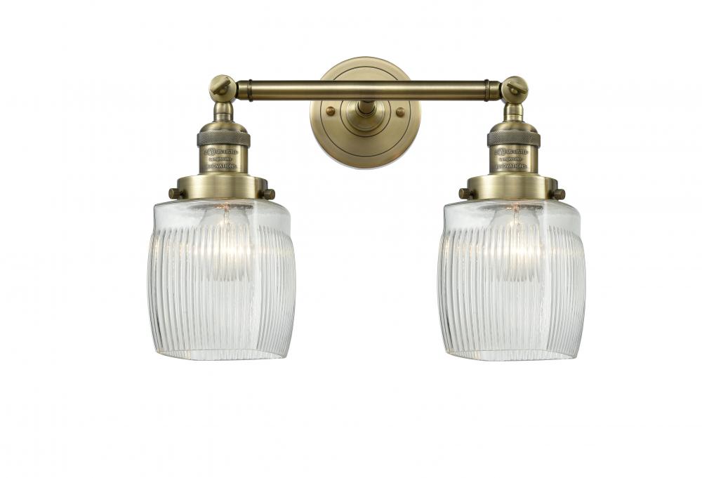 Colton - 2 Light - 16 inch - Antique Brass - Bath Vanity Light