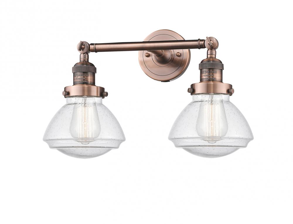 Olean - 2 Light - 17 inch - Antique Copper - Bath Vanity Light