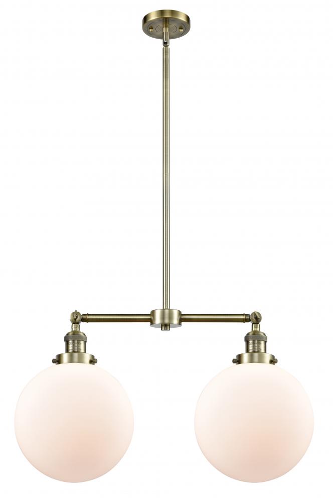 Beacon - 2 Light - 25 inch - Antique Brass - Stem Hung - Island Light