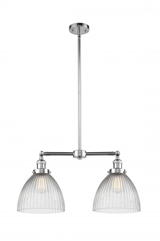 Seneca Falls - 2 Light - 21 inch - Polished Chrome - Stem Hung - Island Light